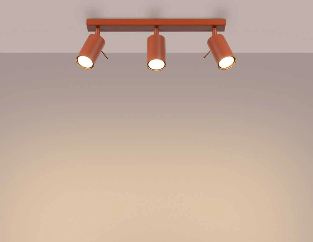 Sollux Lighting Lubinis šviestuvas RING 3L raudona ochra