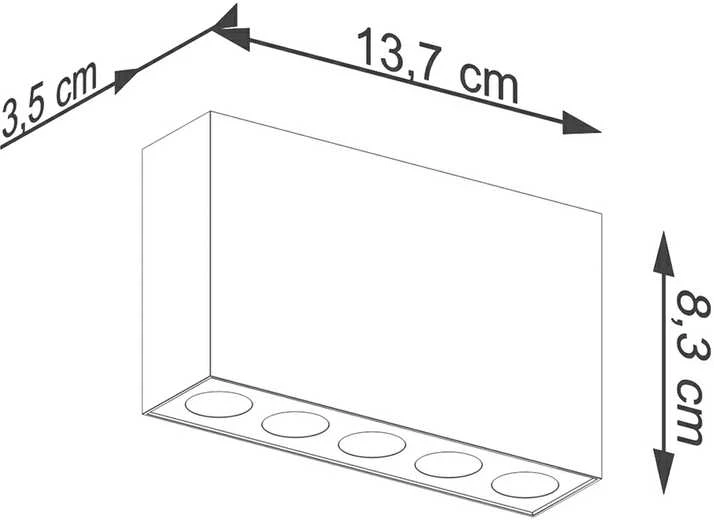 Sollux Lighting Lubinis šviestuvas SOLE juodas LED
