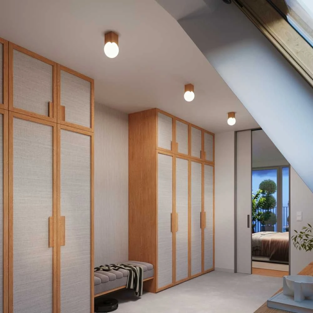 Sollux Lighting Lubinis šviestuvas SOLIS iš natūralaus medžio