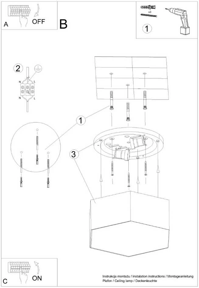 Sollux Lighting Lubinis šviestuvas SUNDE 11 baltas