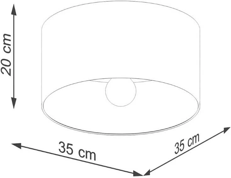 Sollux Lighting Lubinis šviestuvas TELESTO baltas/tamsiai rudas