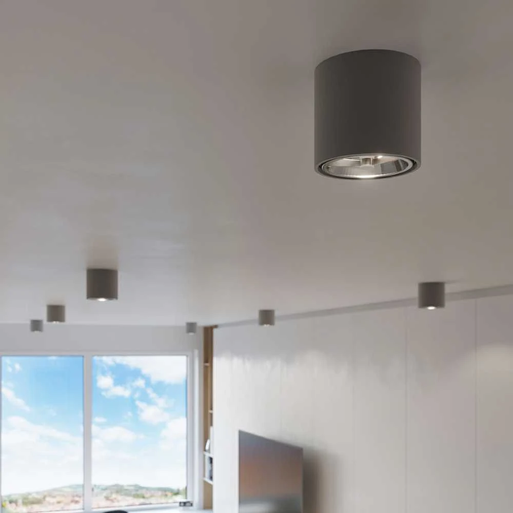 Lubinis šviestuvas Sollux Lighting Sollux Plafonas TIUBE pilkas