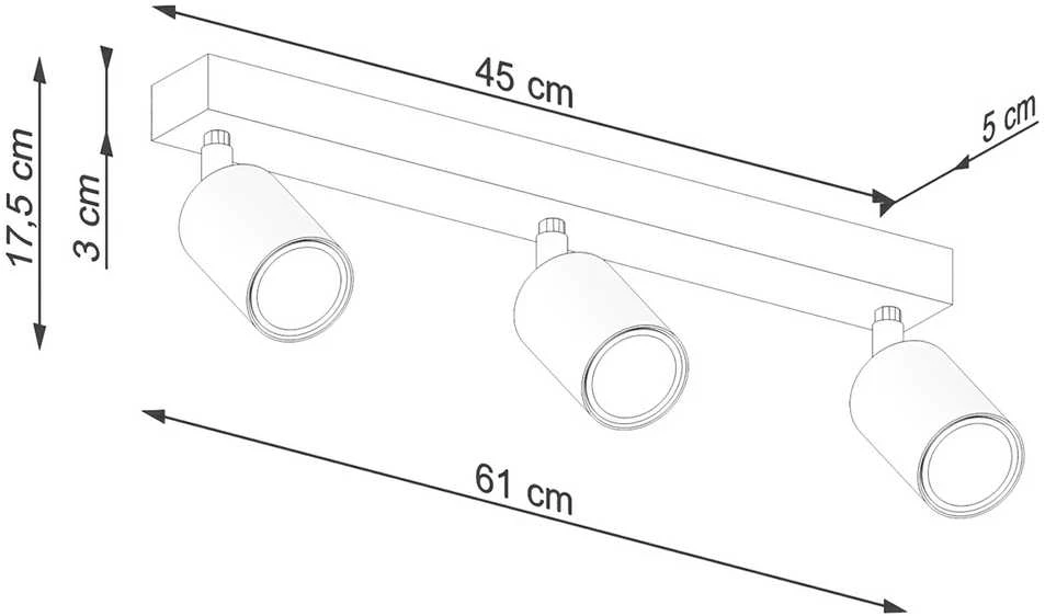 Sollux Lighting Lubinis šviestuvas VERDO 3L baltas