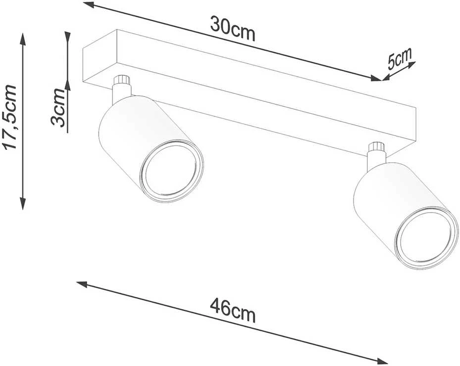 Sollux Lighting Lubinis šviestuvas VERDO 2 juodas
