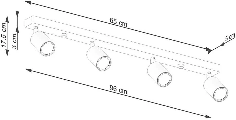 Sollux Lighting Lubinis šviestuvas VERDO 4 baltas