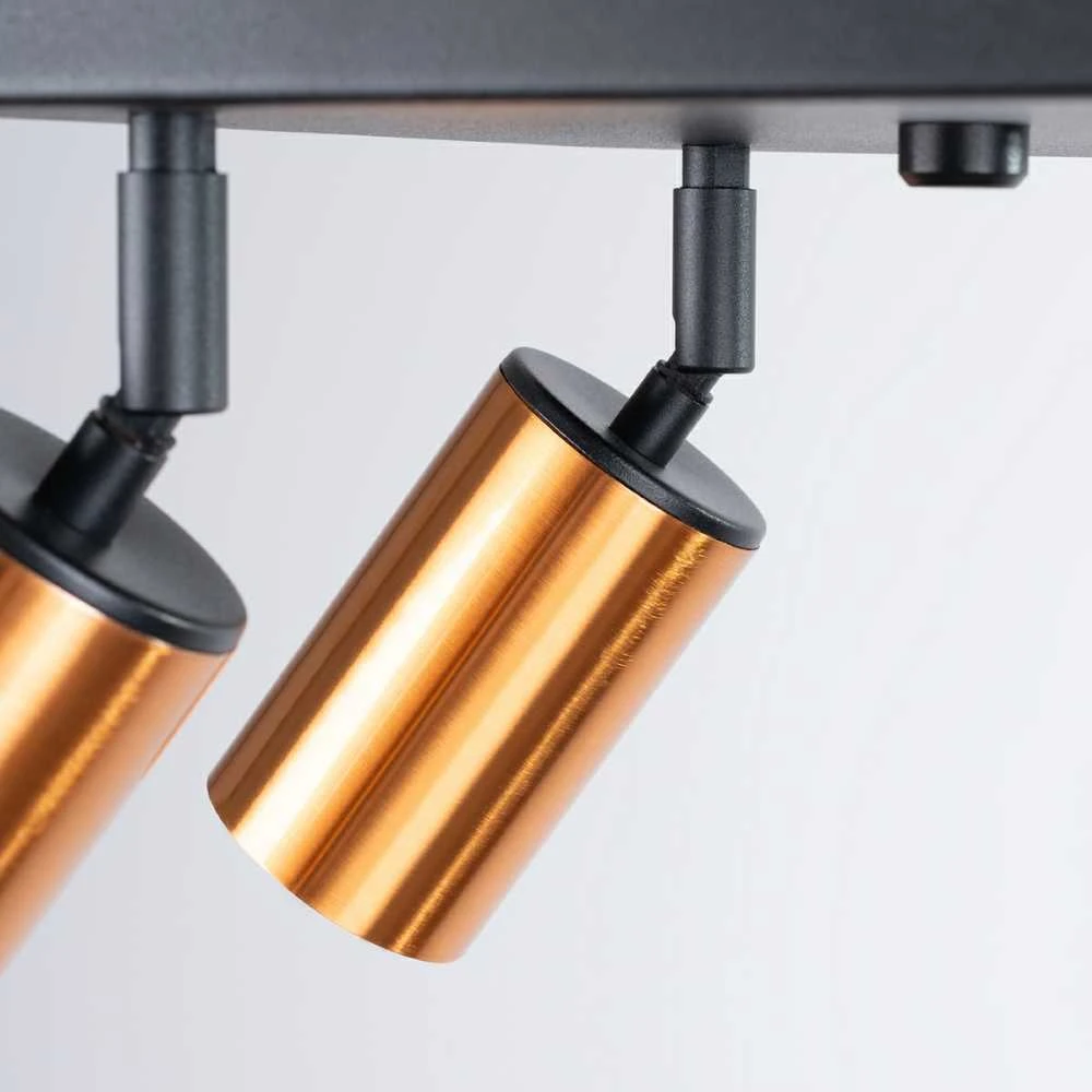 Sollux Lighting Lubinis šviestuvas WINX 4 juodas/kuperis