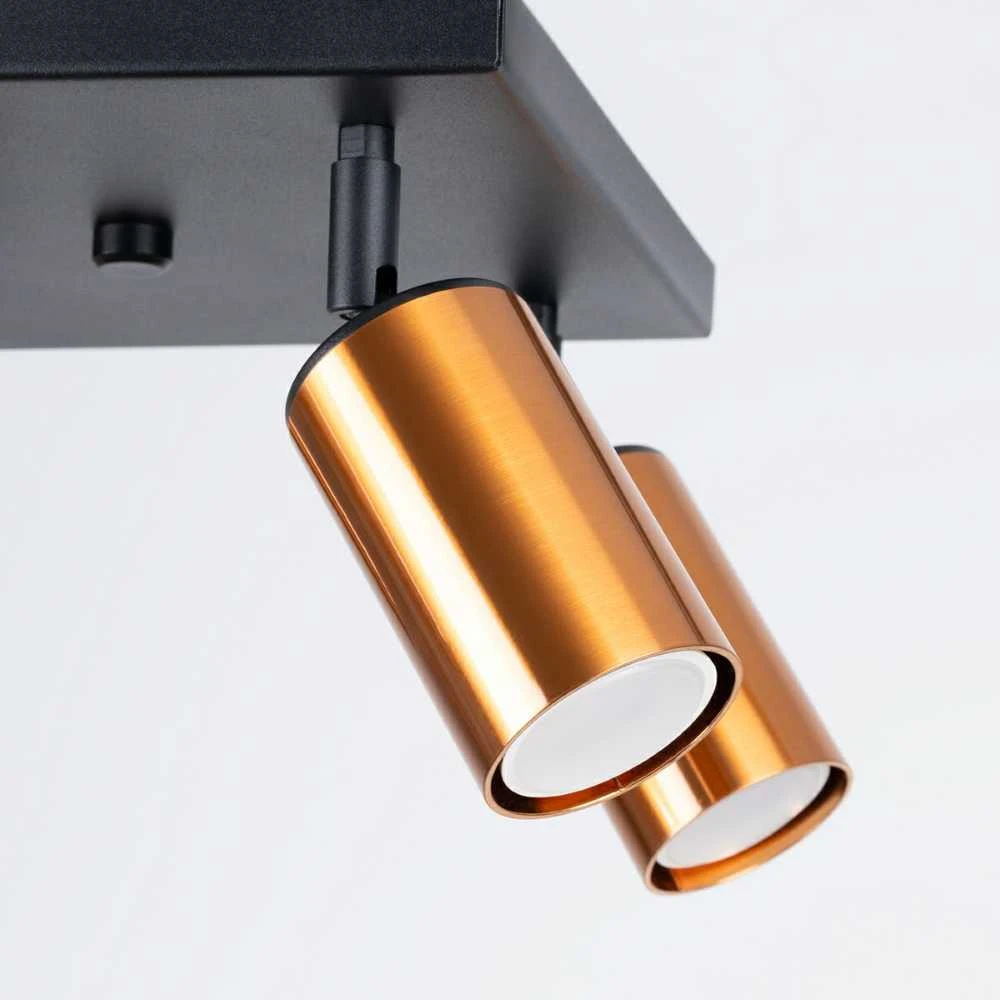 Sollux Lighting Lubinis šviestuvas WINX 4 juodas/kuperis