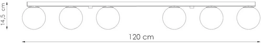 Sollux Lighting Lubinis šviestuvas YOLI 6 juodas