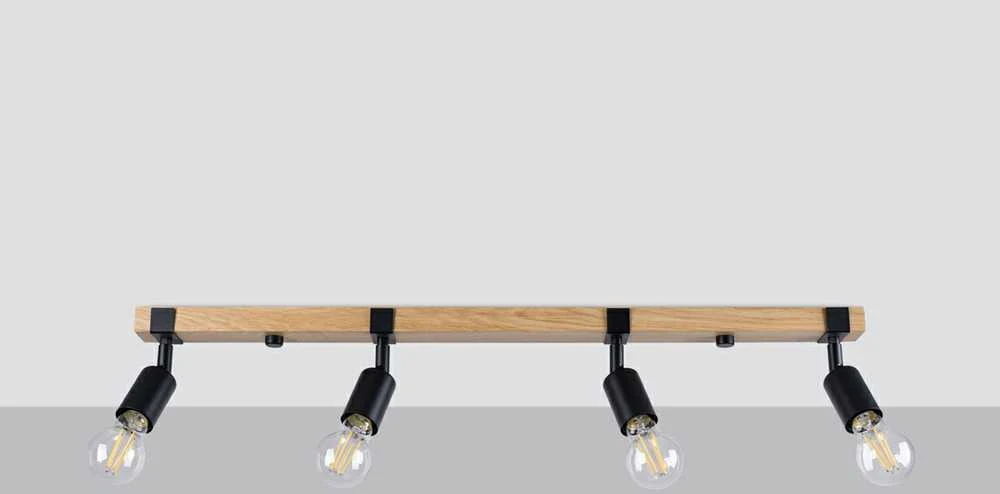 Sollux Lighting Lubinis šviestuvas ZUCA 4 juodas