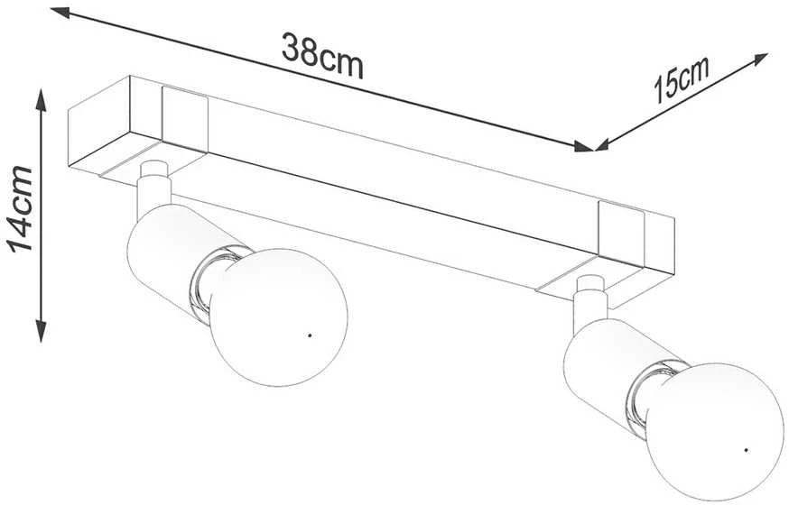 Sollux Lighting Lubinis šviestuvas ZUCA 2 juodas