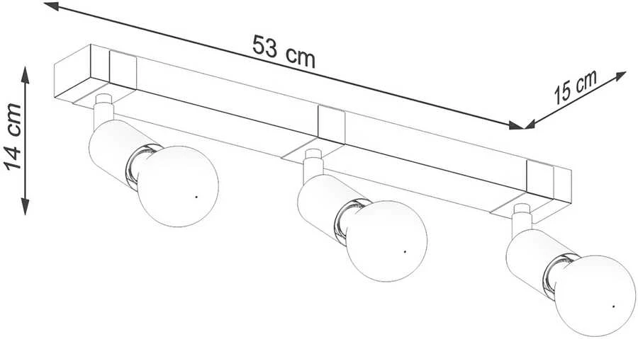 Sollux Lighting Lubinis šviestuvas ZUCA 3 juodas