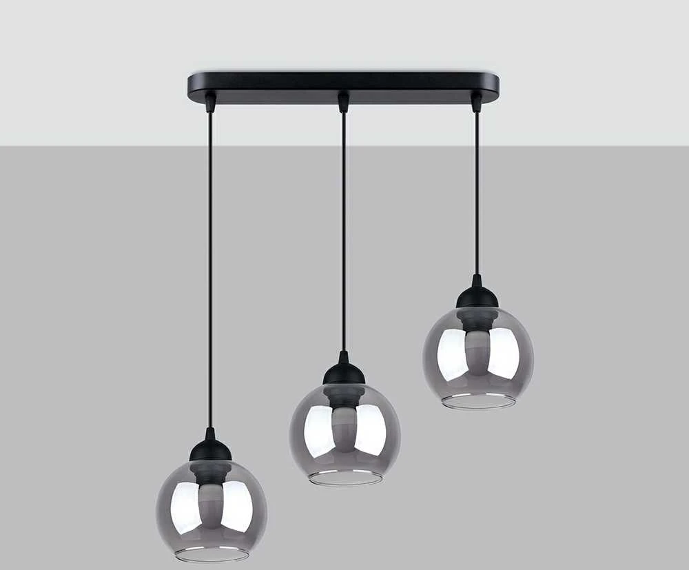 Sollux Lighting Pakabinamas šviestuvas ALINO 3 juodas