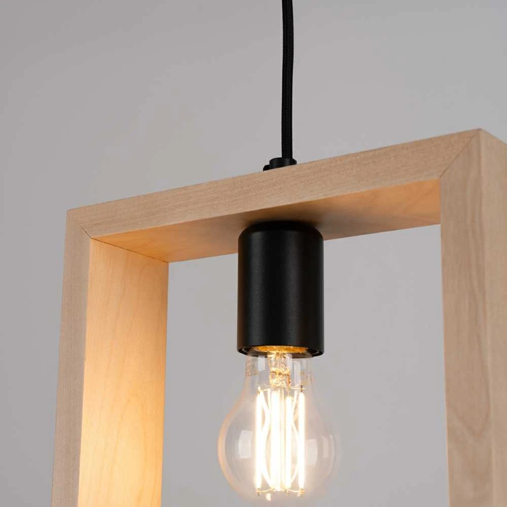 Sollux Lighting Pakabinamas šviestuvas ARIES iš natūralaus medžio