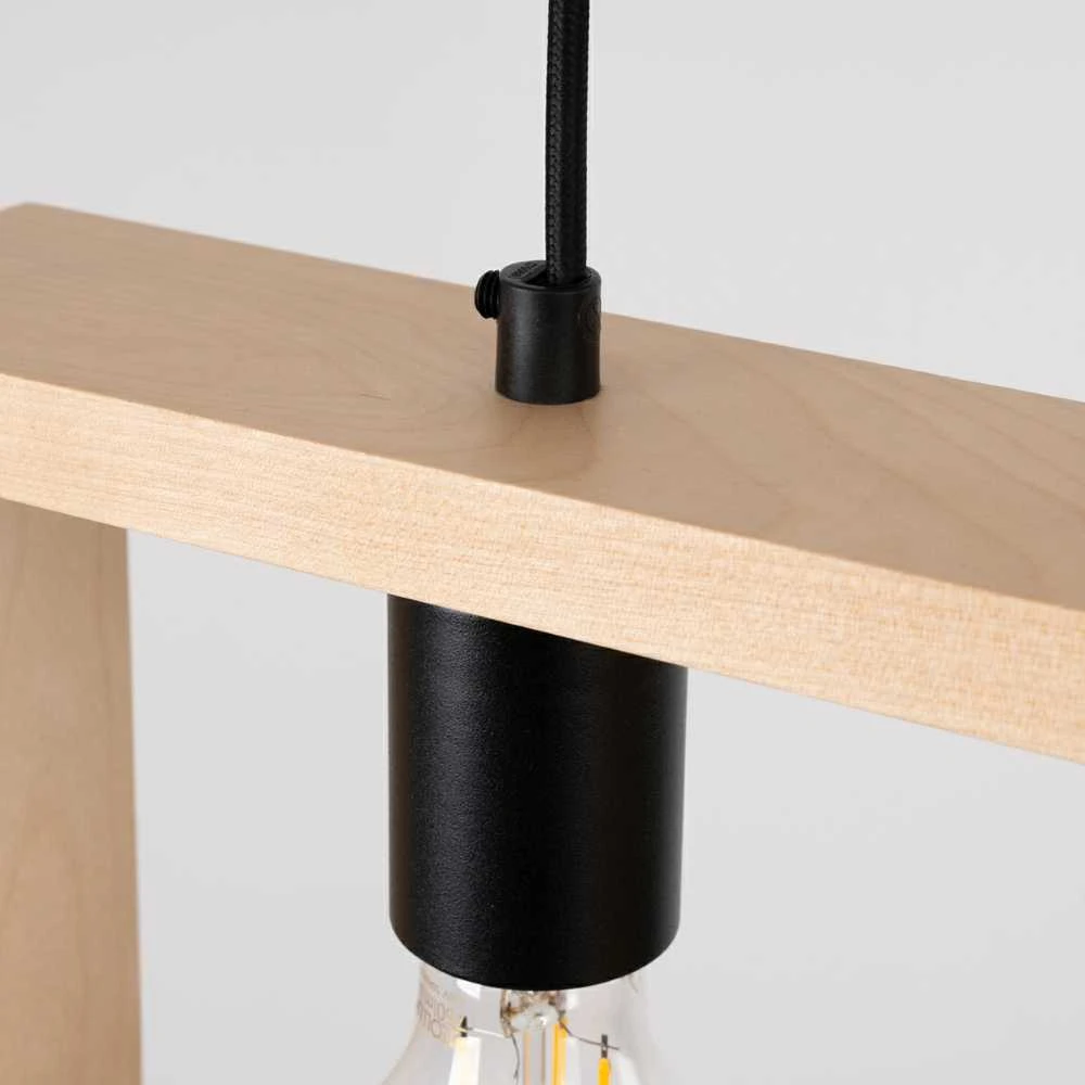 Sollux Lighting Pakabinamas šviestuvas ARIES iš natūralaus medžio