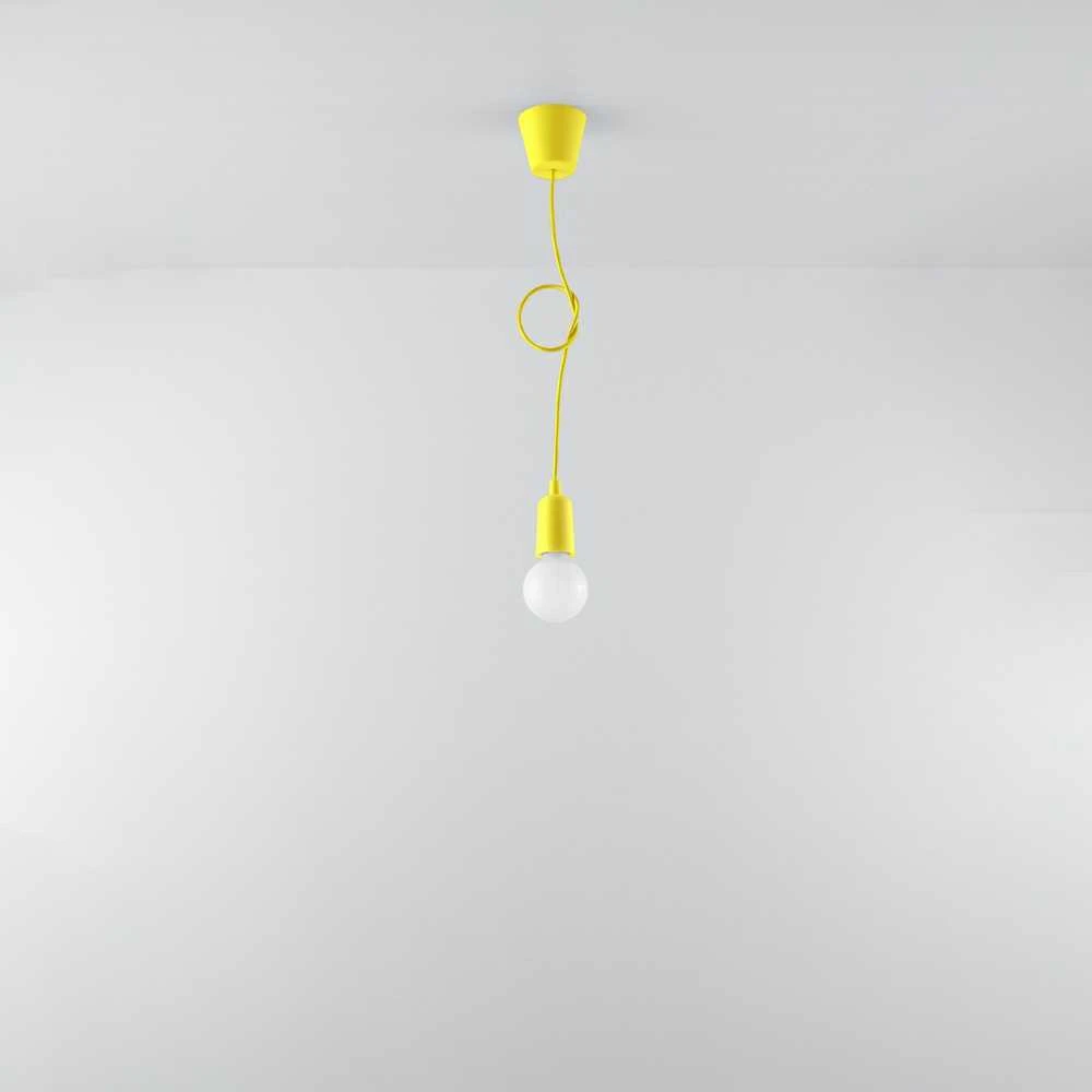 Sollux Lighting Pakabinamas šviestuvas DIEGO 1 geltonas