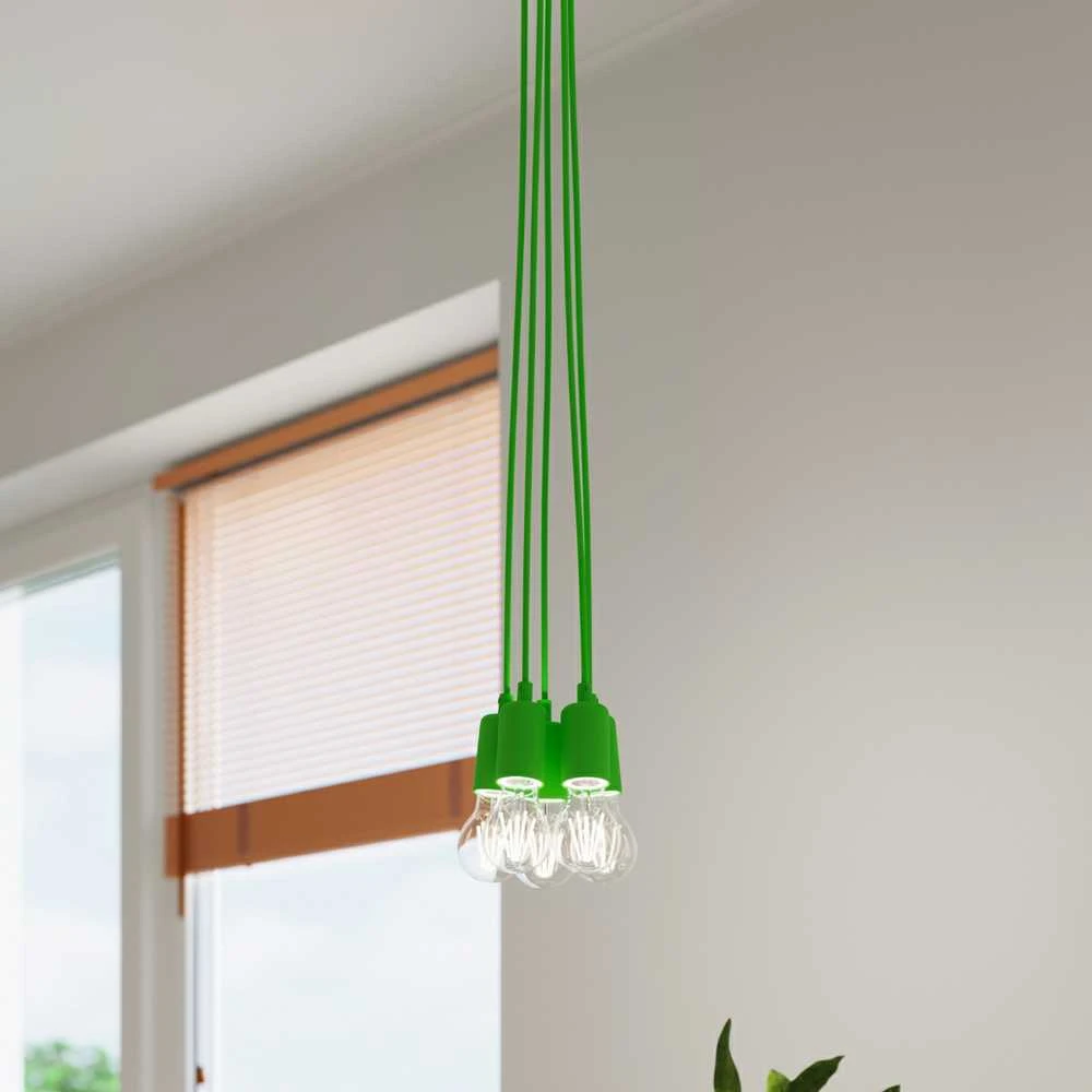 Sollux Lighting Pakabinamas šviestuvas DIEGO 5 žalias