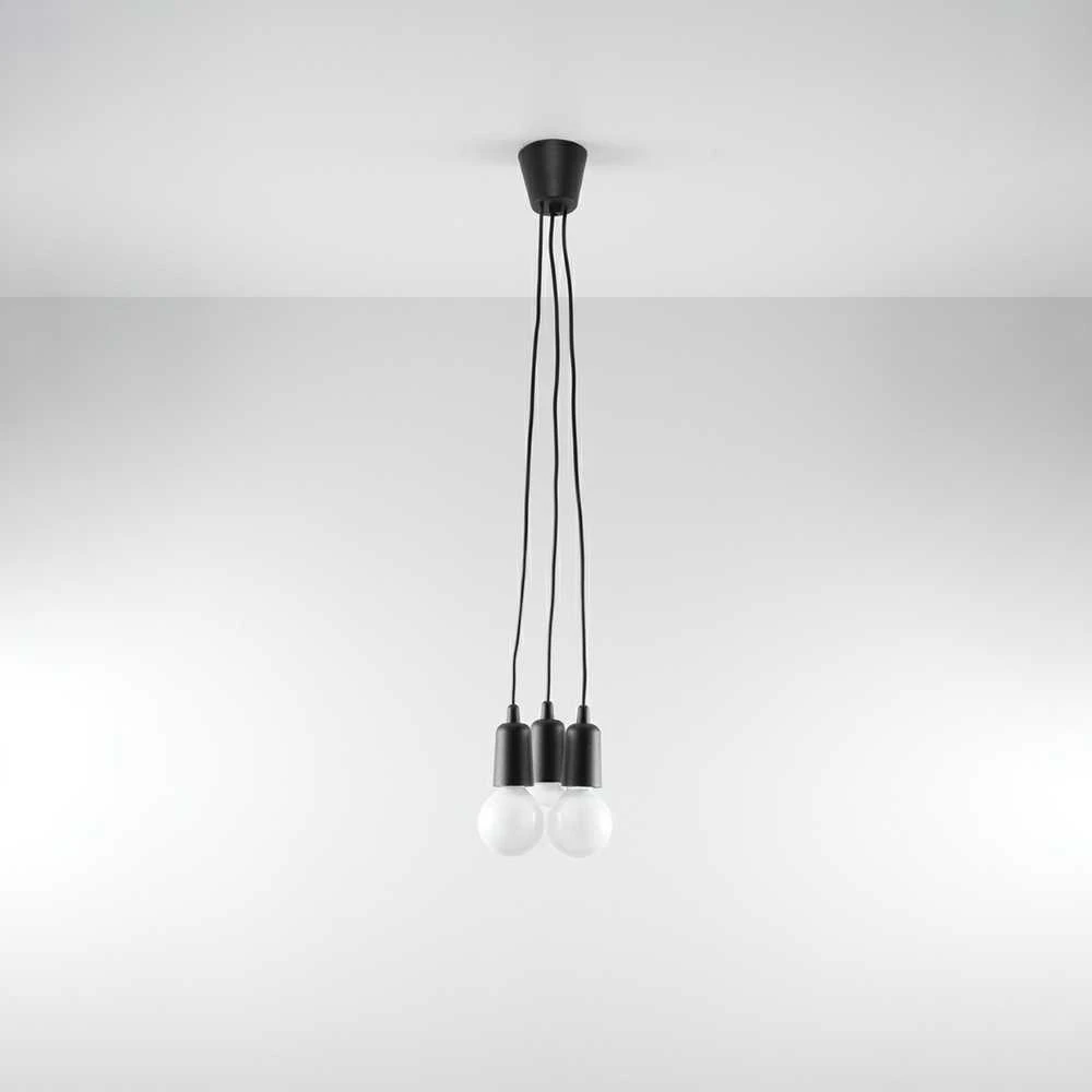 Sollux Lighting Pakabinamas šviestuvas DIEGO 3 juodas