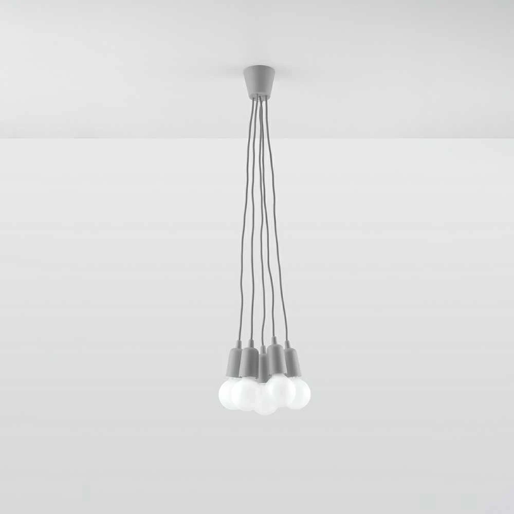 Sollux Lighting Pakabinamas šviestuvas DIEGO 5 pilkas