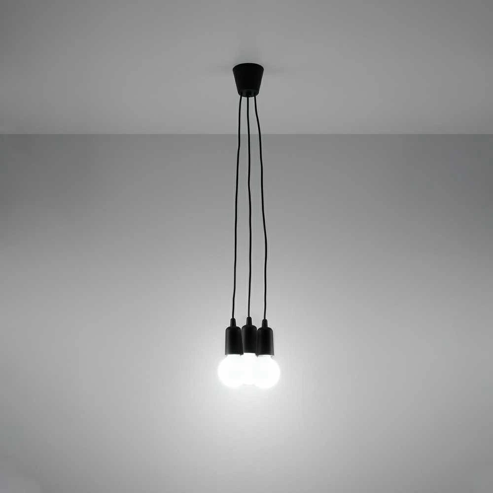 Sollux Lighting Pakabinamas šviestuvas DIEGO 3 juodas