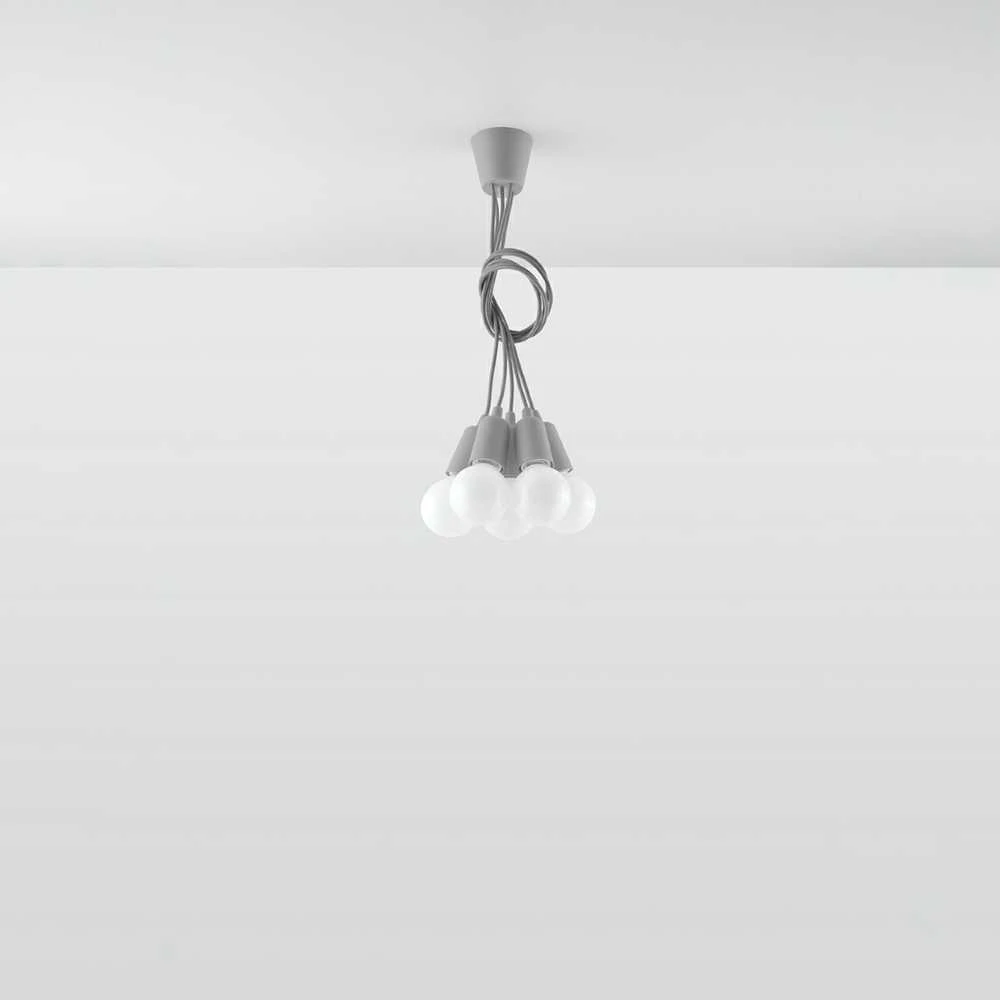 Sollux Lighting Pakabinamas šviestuvas DIEGO 5 pilkas