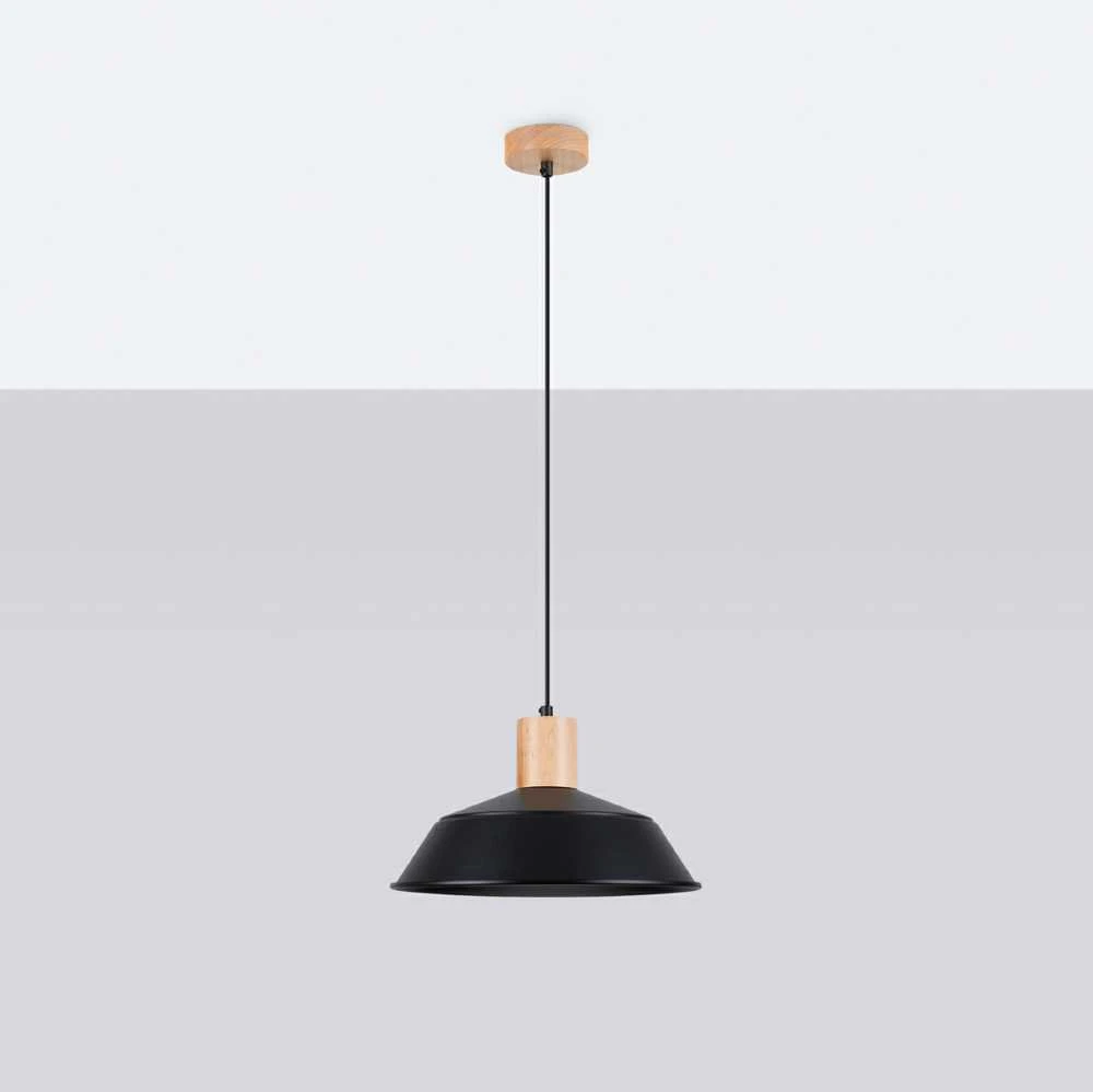 Sollux Lighting Pakabinamas šviestuvas FANO juodas