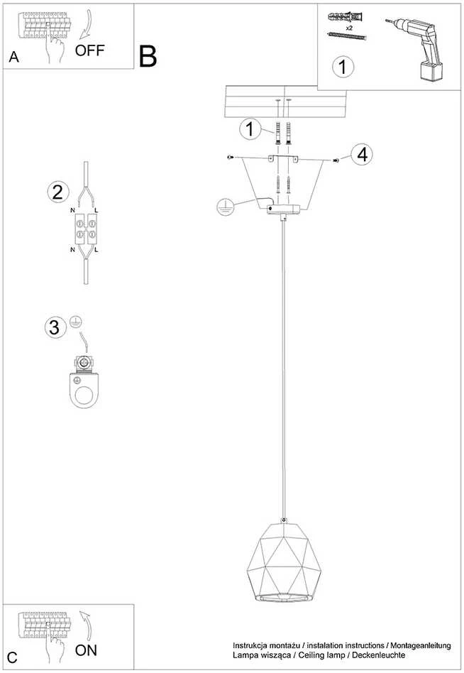 Sollux Lighting Pakabinamas šviestuvas keraminis MINT