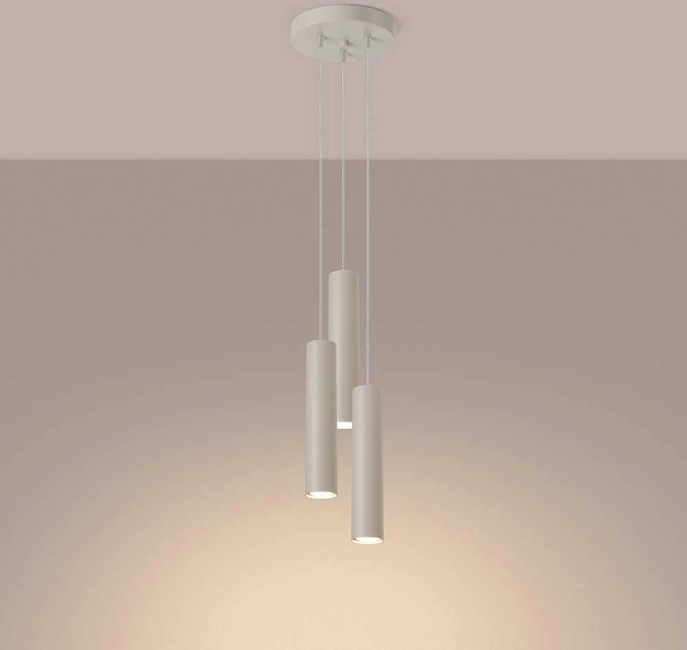 Sollux Lighting Pakabinamas šviestuvas LAGOS 3P smėlio spalvos