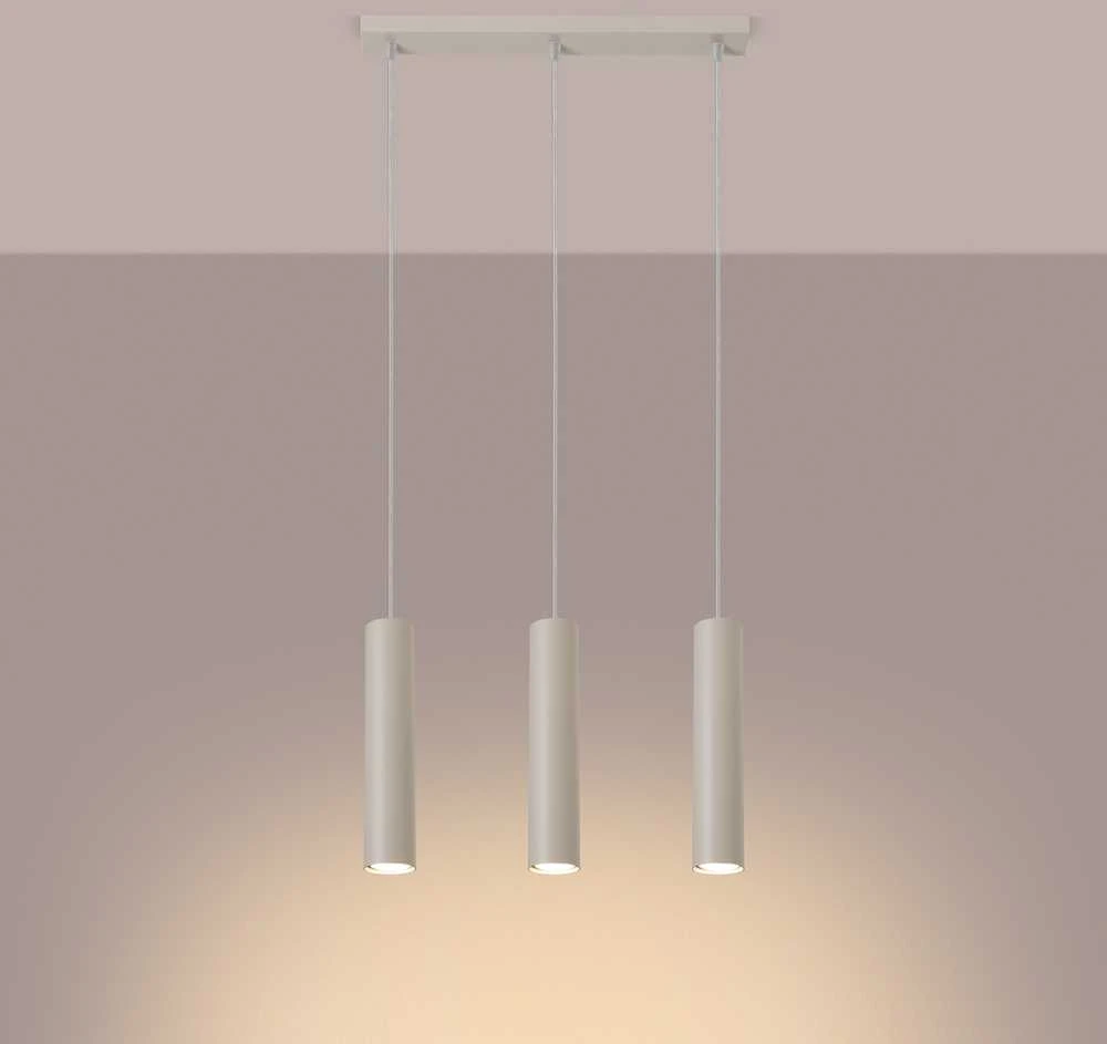 Sollux Lighting Pakabinamas šviestuvas LAGOS 3L smėlio spalvos