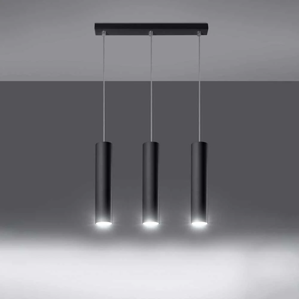 Sollux Pakabinamas šviestuvas LAGOS 3 juodas