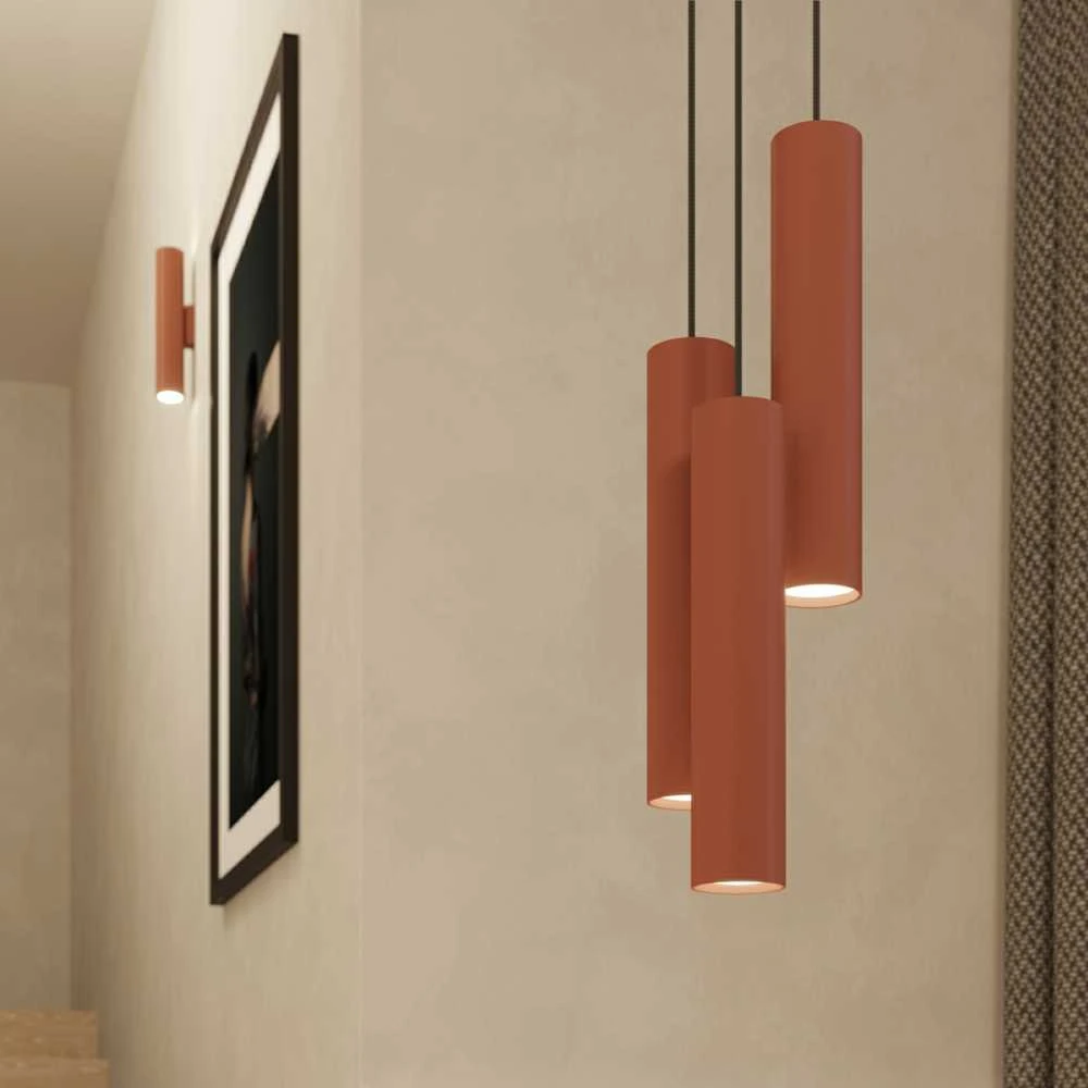 Sollux Lighting Pakabinamas šviestuvas LAGOS 3P raudona ochra