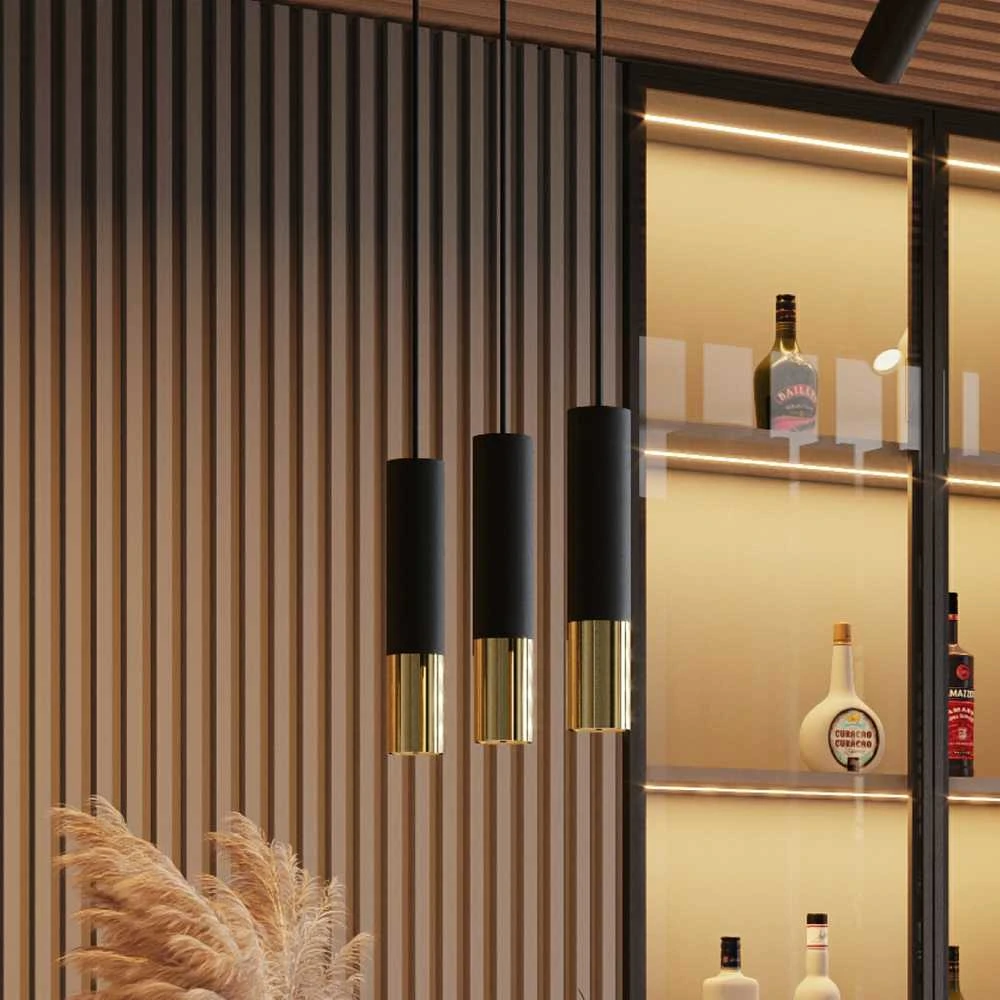 Sollux Lighting Pakabinamas šviestuvas LOOPEZ 1 juodas/auksinis