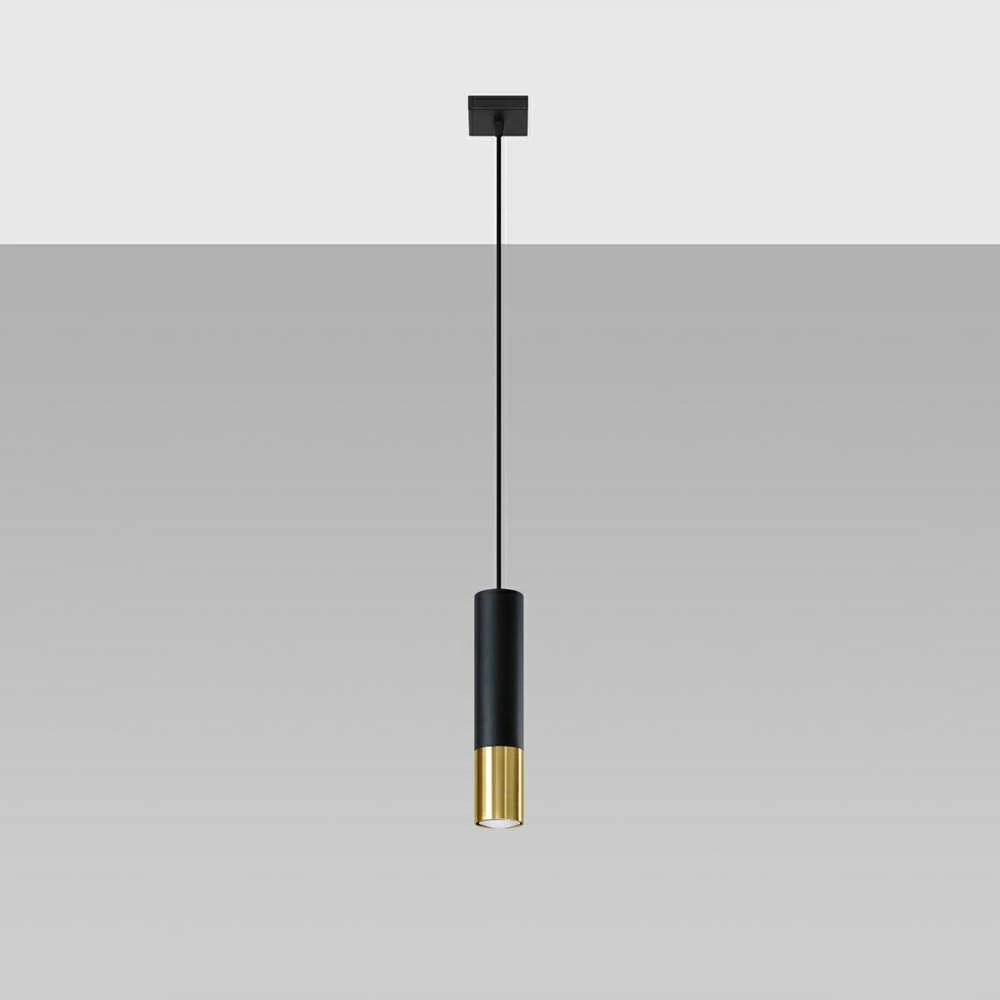 Sollux Lighting Pakabinamas šviestuvas LOOPEZ 1 juodas/auksinis