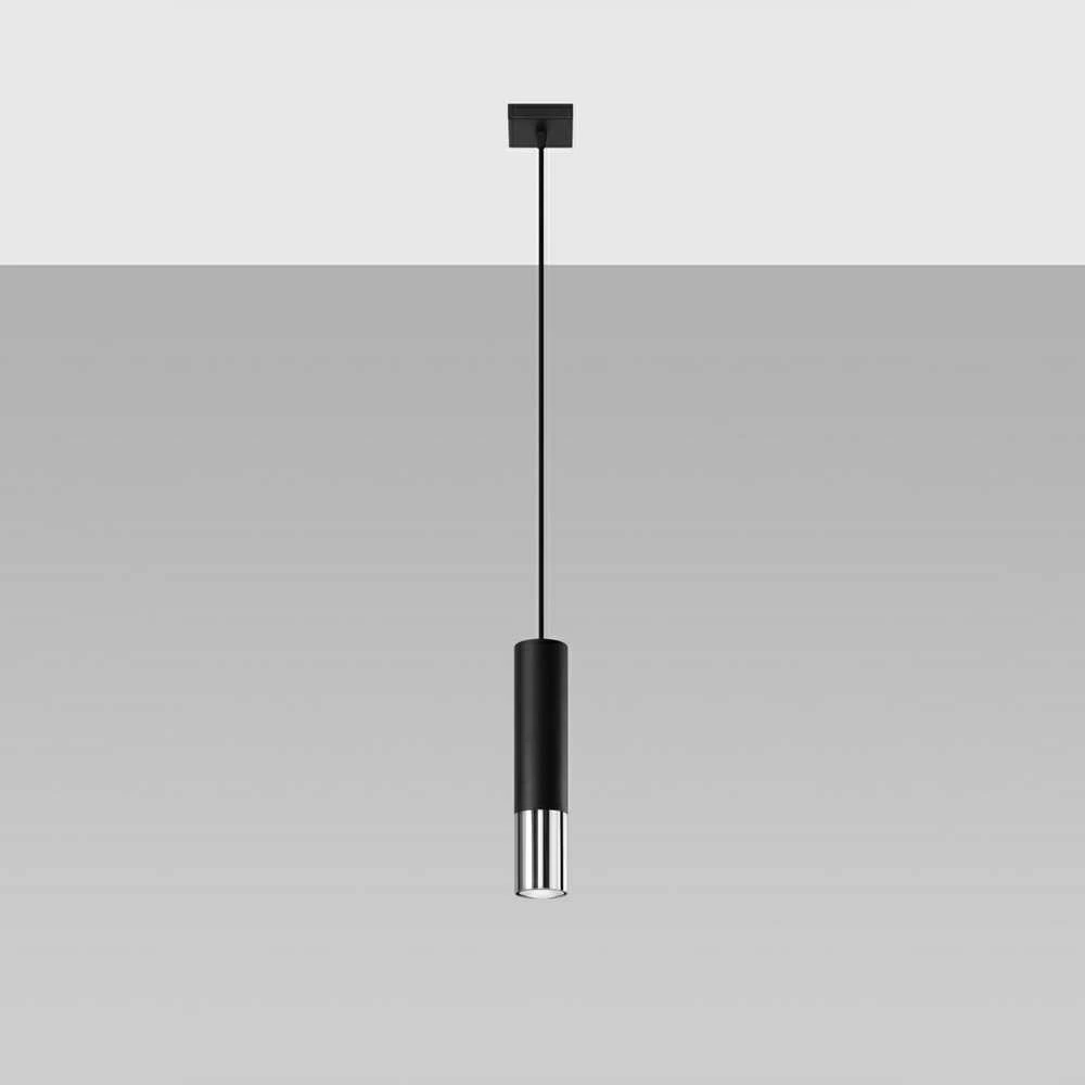 Sollux Lighting Pakabinamas šviestuvas LOOPEZ 1 juoda/chromas