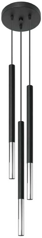 Sollux Lighting Pakabinamas šviestuvas MOZAICA 3P juodas/chromas