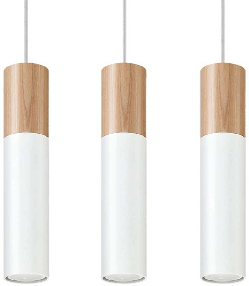Sollux Lighting Sollux Pakabinamas šviestuvas PABLO 3 baltas