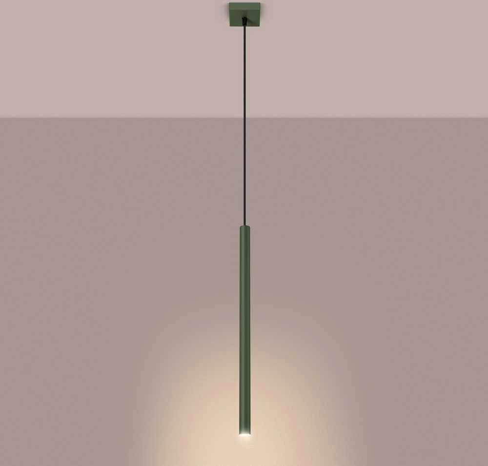 Sollux Lighting Pakabinamas šviestuvas PASTELO 1 alyvuogių žalia