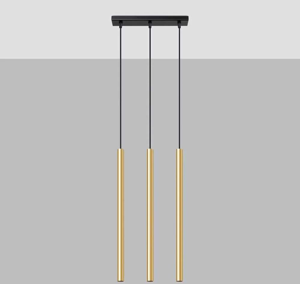 Sollux Lighting Pakabinamas šviestuvas PASTELO 3L poliruoto aukso