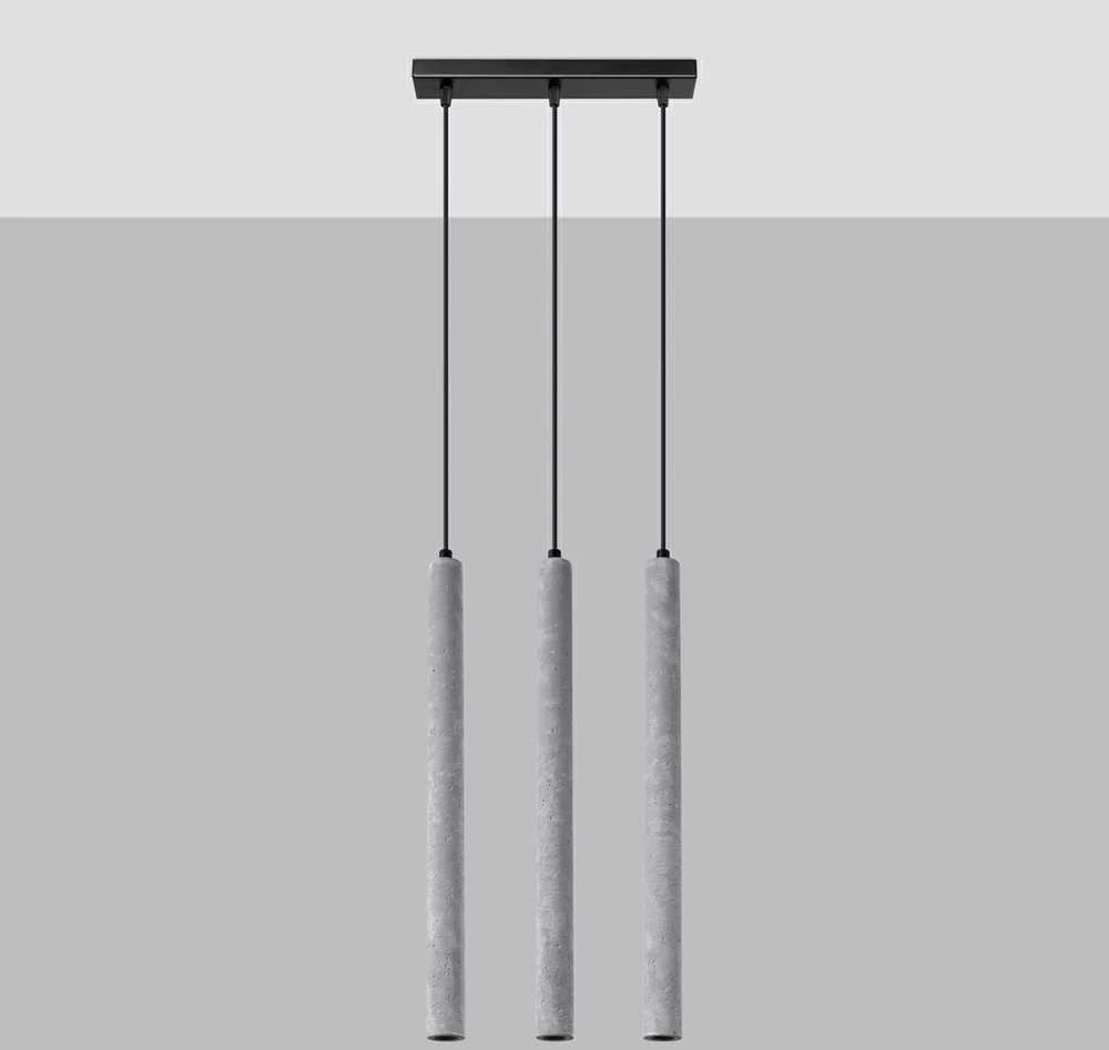 Sollux Lighting Pakabinamas šviestuvas PASTELO 3L betonas