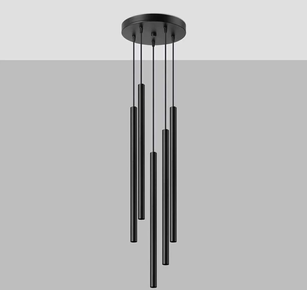 Sollux Lighting Pakabinamas šviestuvas PASTELO 5P juodas