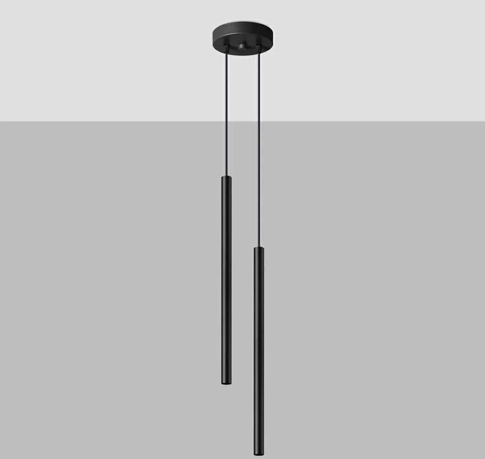 Sollux Lighting Pakabinamas šviestuvas PASTELO 2 juodas