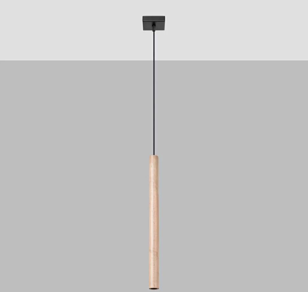 Sollux Lighting Pakabinamas šviestuvas PASTELO 1 medinis