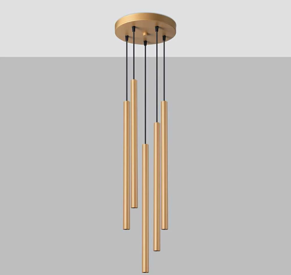 Sollux Lighting Pakabinamas šviestuvas PASTELO 5P auksinis
