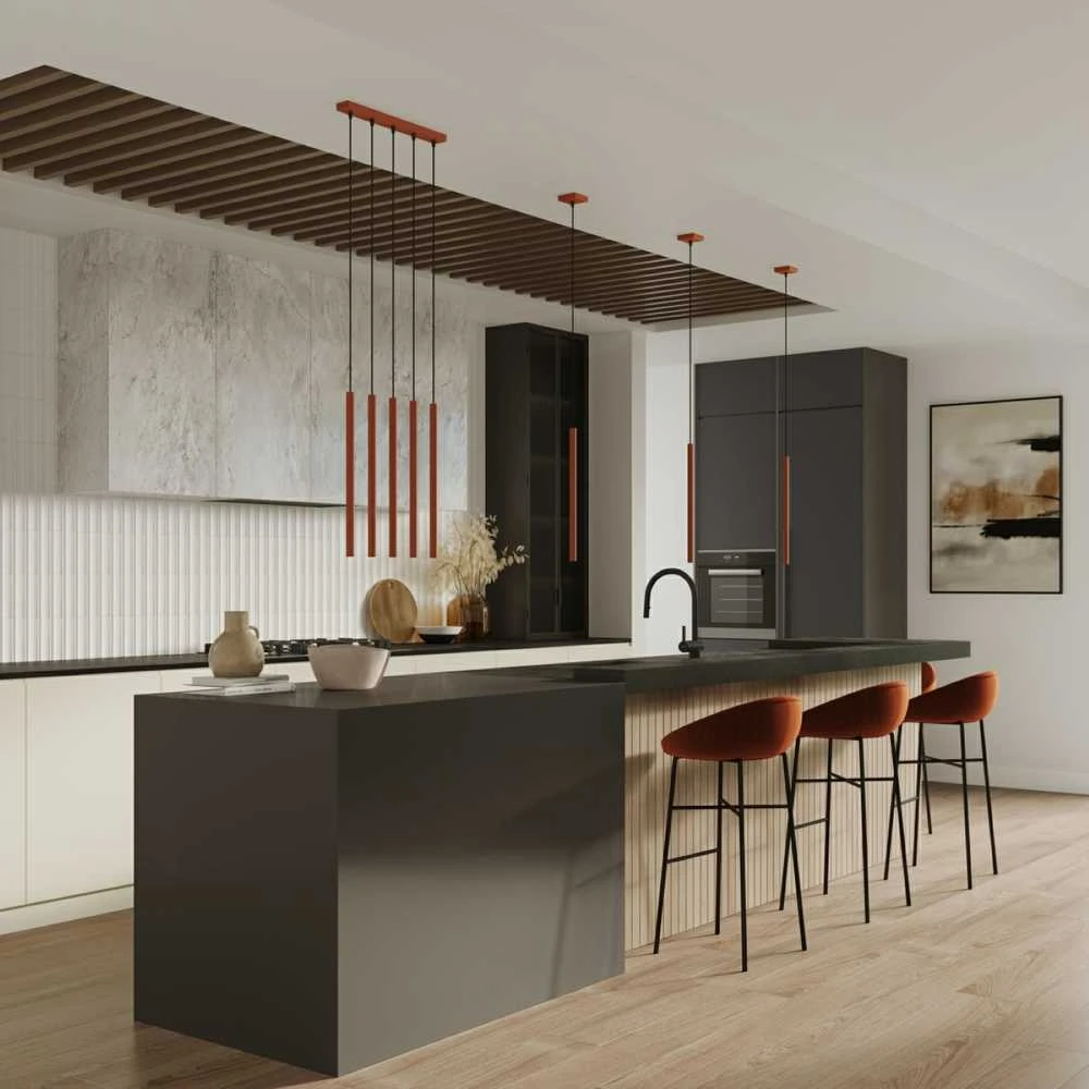 Sollux Lighting Pakabinamas šviestuvas PASTELO 3P raudona ochra