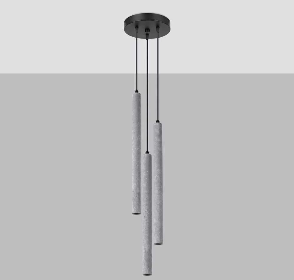 Sollux Lighting Pakabinamas šviestuvas PASTELO 3P betonas