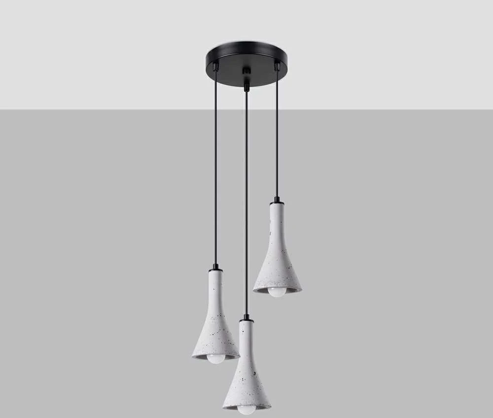 Sollux Lighting Pakabinamas šviestuvas REA 3P concrete