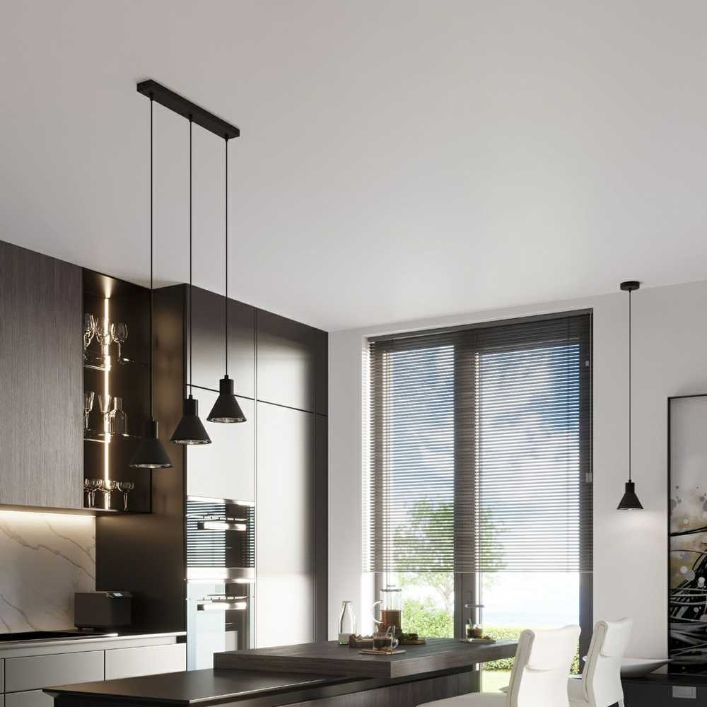 Sollux Lighting Pakabinamas šviestuvas TALEJA 1 juodas [ES111]