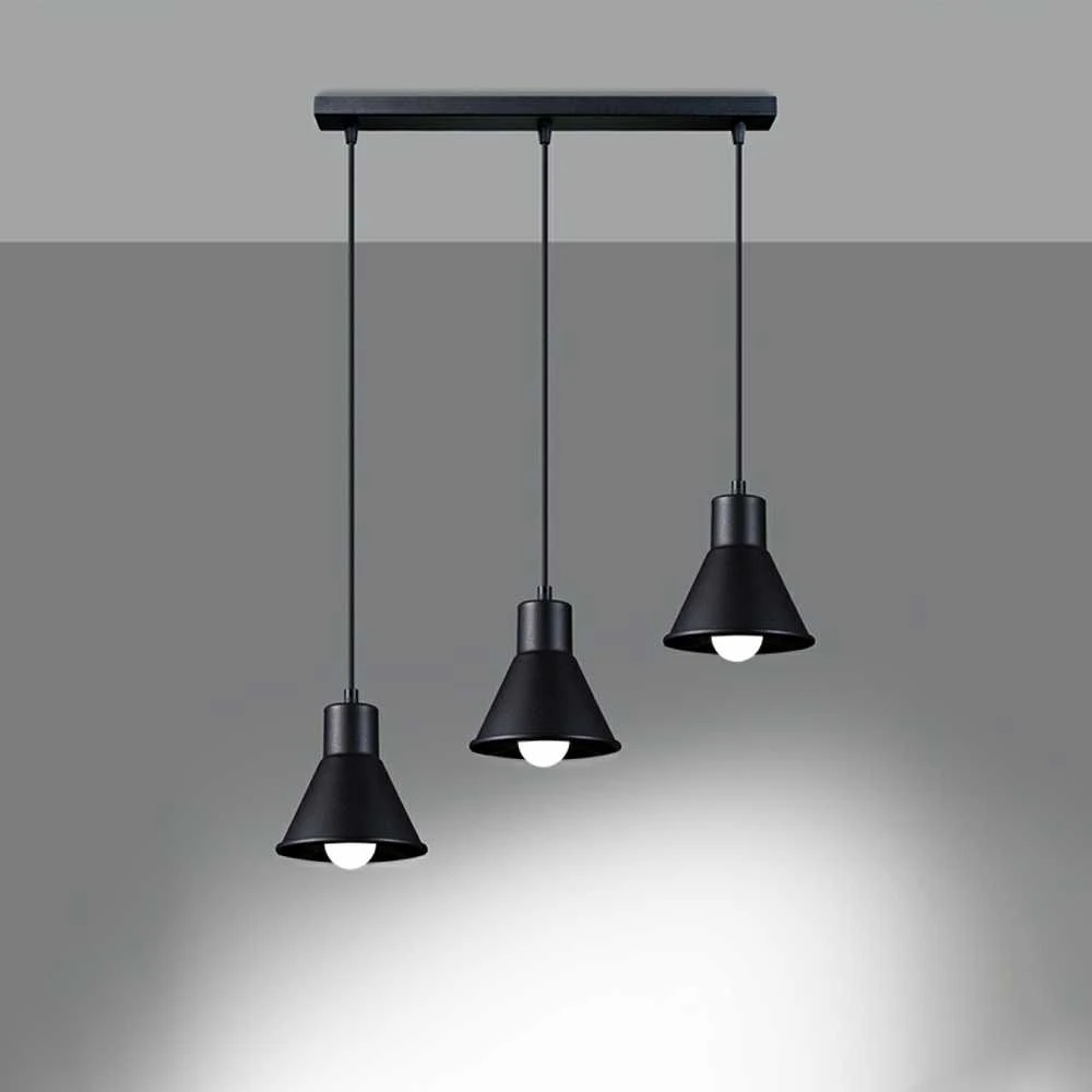 Sollux Lighting Pakabinamas šviestuvas TALEJA 3 juodas [E27]