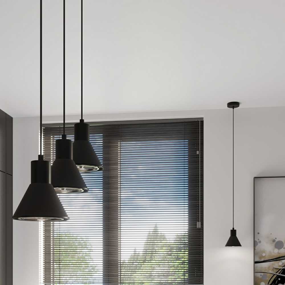Sollux Lighting Pakabinamas šviestuvas TALEJA 1 juodas [ES111]
