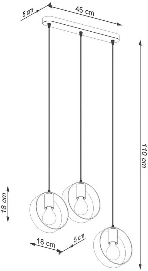 Sollux Lighting Pakabinamas šviestuvas TITRAN 3 balta