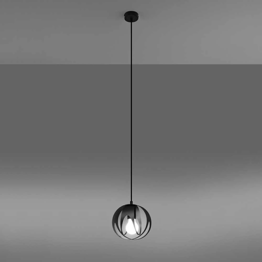 Sollux Lighting Pakabinamas šviestuvas TULOS 1 juodas